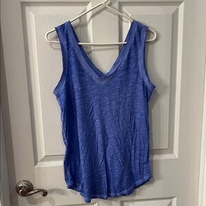 a.n.a V-Neck Blue Tank Top